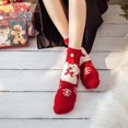 thumbnail image 3 of Gcvizuso Christmas Stockings, Christmas Stocking, Santa, Snowman, Reindeer, Xmas Character Plush With Faux Furs Cuff Christmas Decorations And Party Accessory,Winter Thickened Warm Socks, 3 of 8