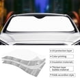 thumbnail image 4 of Kdxio White Print Front Windshield Sun Shade,Folding Auto Sunshade for Car Truck SUV-Medium, 4 of 7