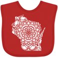 thumbnail image 3 of Inktastic Wisconsin Silhouette Mandala Boys or Girls Baby Bib, 3 of 4