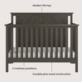 thumbnail image 5 of Child Craft Hampton 4-in-1 Convertible Crib, Flat Top Panel Design, 3 Mattress Heights, Dapper Gray, 5 of 7