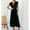 Black, variant on Tbopshirt Dresses for Women,Women's V-neck Loose Sleeveless Zippered Sleeveless Backless Dress