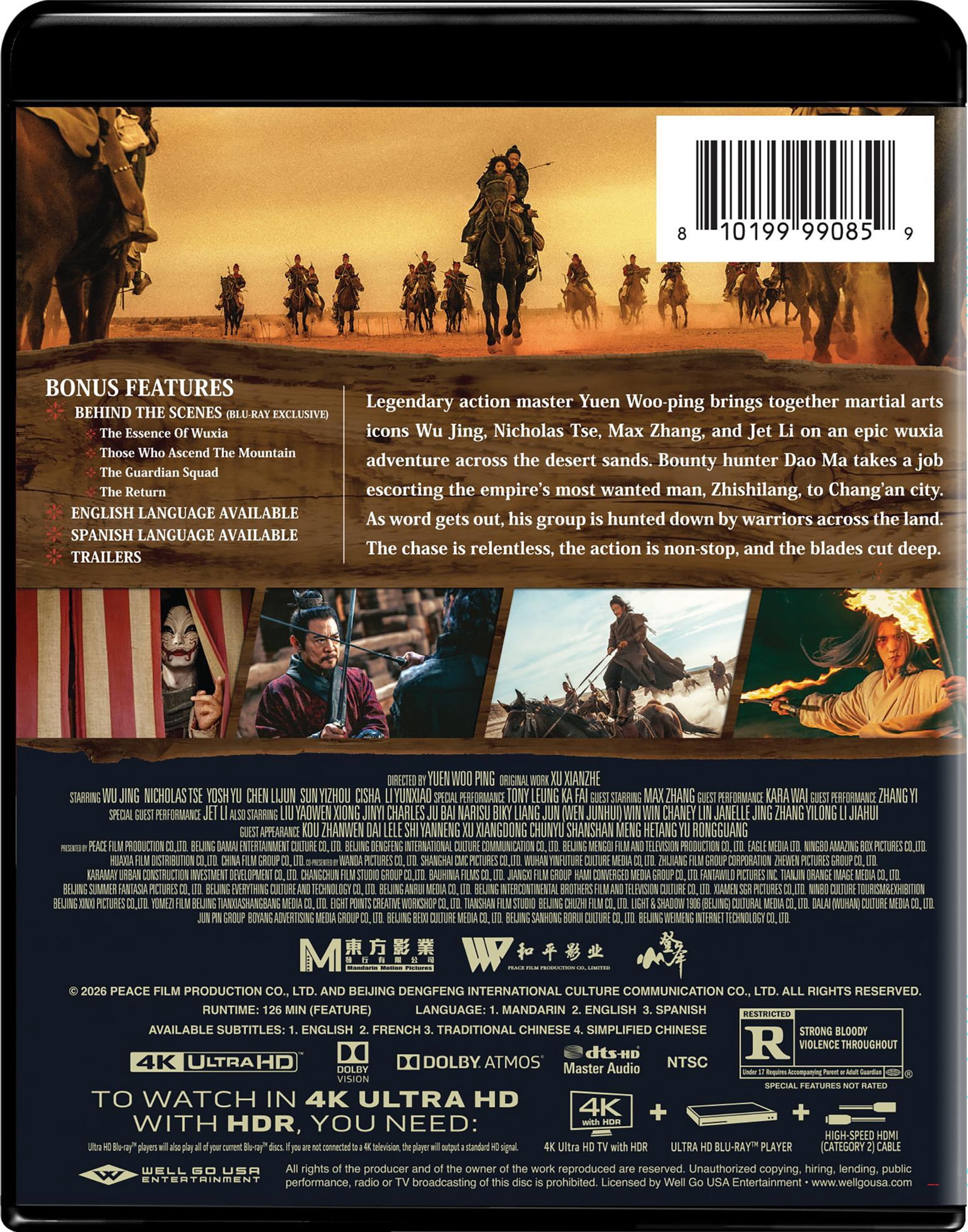 Blades of the Guardians: Wind Rises in the Desert (4K Ultra HD), Action, Well Go USA