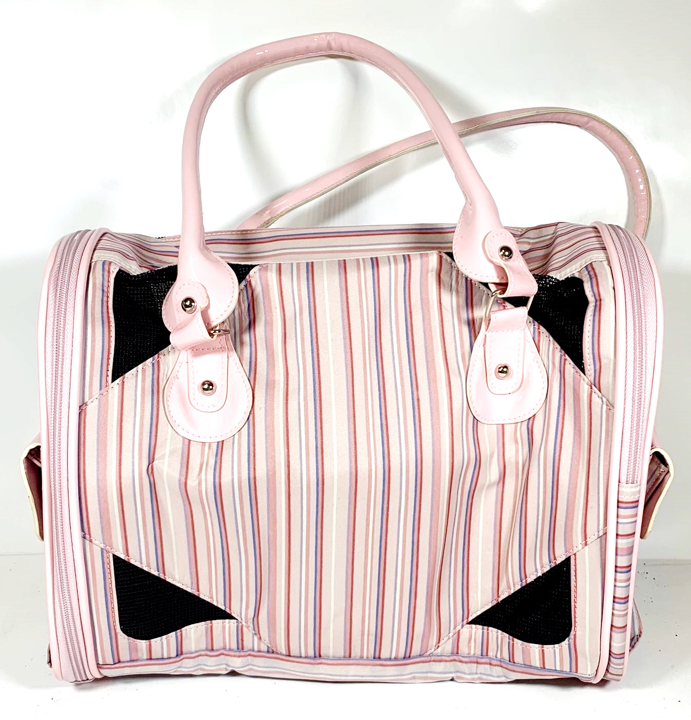 Stylish Pet Travel Carrier 15"L x 9"W x 12"H Pink For Small Pets