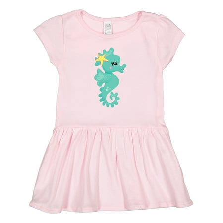 

Inktastic Cute Seahorse Green Seahorse Starfish Hearts Gift Toddler Girl Dress