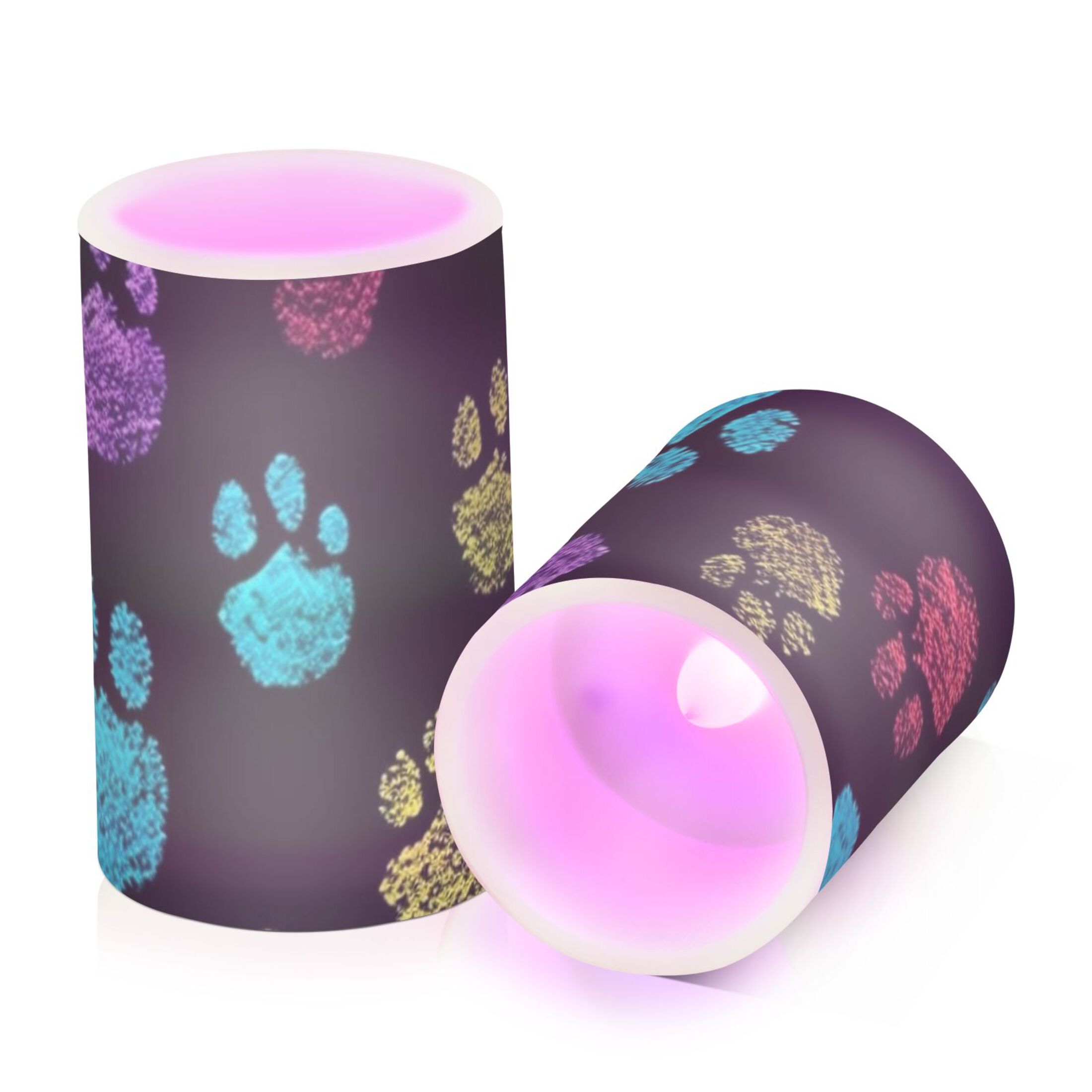 Dog Paws Or Claws Flameless Candles&nbsp;LED Lights Battery Operated Candles with Remote and Timers Flicker Lights Votive Set of 2