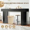 thumbnail image 4 of Grepatio 63 Inch Entryway Console Table, Rustic Narrow Sofa Table, Wood Long Console Table, Farmhouse Entry Way Table, Behind Couch Tables for Entrance, Hallway, Living Room (Black), 4 of 14