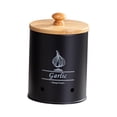 thumbnail image 1 of GROWTH TANK Kitchen Vegetable Storage Tin Food Storage Container Fresh Vegetable Keeper Vegetables Storage Bin for Pantry Farmhouse Decor Black Small, 1 of 9