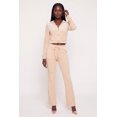 thumbnail image 2 of Women's Velour Zip Front Cropped Sweatshirt, 2 of 4