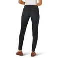thumbnail image 5 of Lee Women's Slim Fit Skinny Leg Midrise Jean Comfort Denim Pants Blackout New, 5 of 6