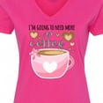 thumbnail image 4 of Inktastic I'm Going to Need More Coffee with Cute Pink Coffee Cup Women's V-Neck T-Shirt, 4 of 5