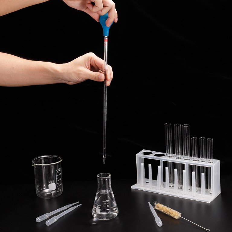 Uxcell Graduated Dropper Pipettes Kit, 1ml Borosilicate Glass Pipette with  Rubber Cap for Lab, Clear