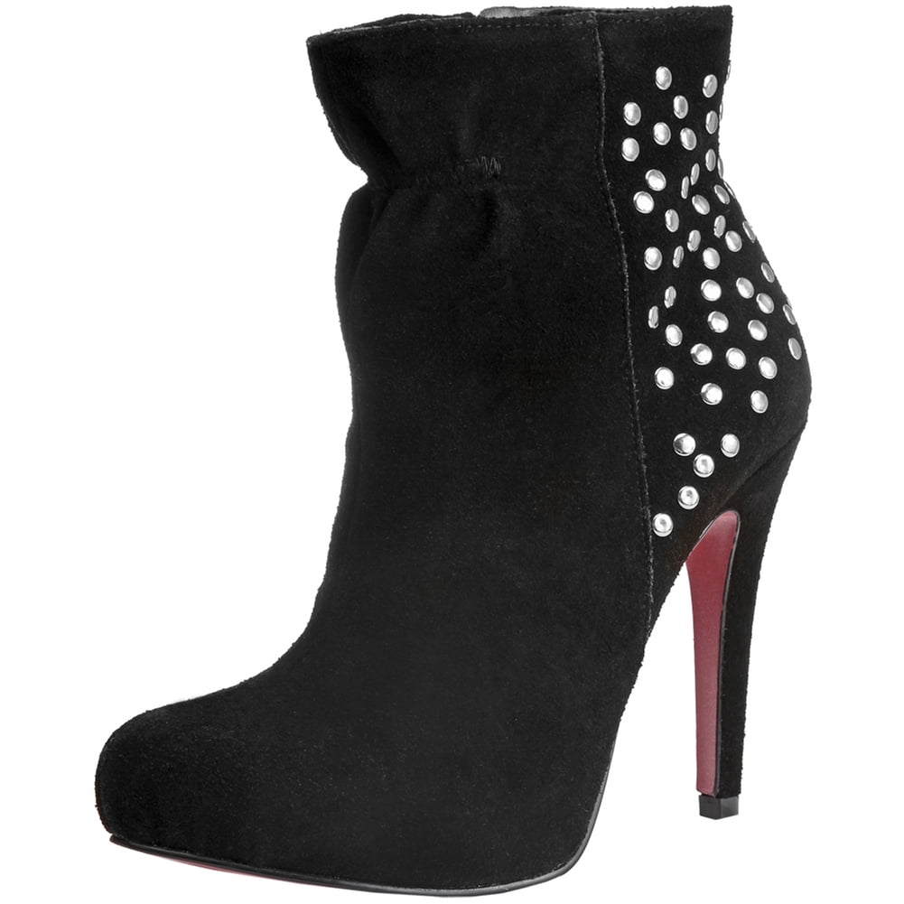 Paris Hilton Footwear - Allison - Black Suede - Walmart.com