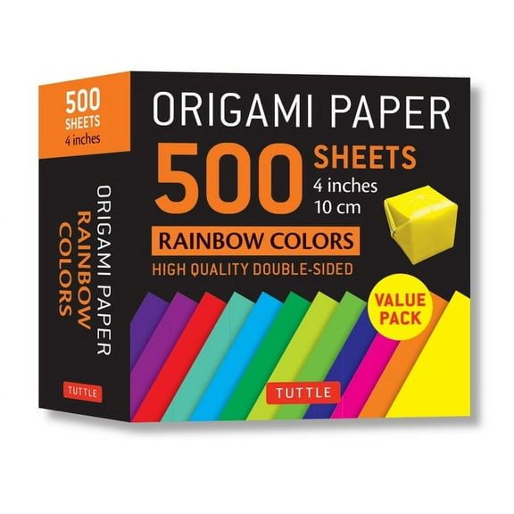Origami Paper 500 Sheets Rainbow Colors 4 (10 CM): Tuttle Origami Paper: Double-Sided Origami Sheets Printed with 12 Different Color Combinations (Other)