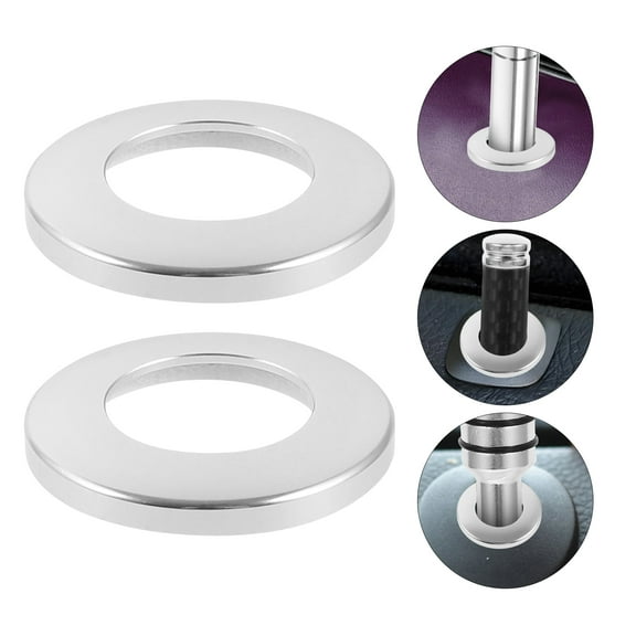 ETHZZLE 4Pcs Certified Car Door Pull Pin Cover in Silver for Car Door Lock Knob Covers and Decor