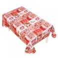 thumbnail image 3 of Rectangle Christmas Table Cloth  Washable Lovely Bow and Bell Printed Table Cover  Decorative Fabric Table Cover for Holiday and Indoor Use 59 x 71 Inch, 3 of 6