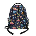 thumbnail image 3 of Xixirimido Cartoon Dinosaurs Planets Stars Print 17" Multi Pockets Kids Backpack for Boys Lightweight School Bag Girls Large Bookbag for Elementary Middle High School Students, 3 of 8