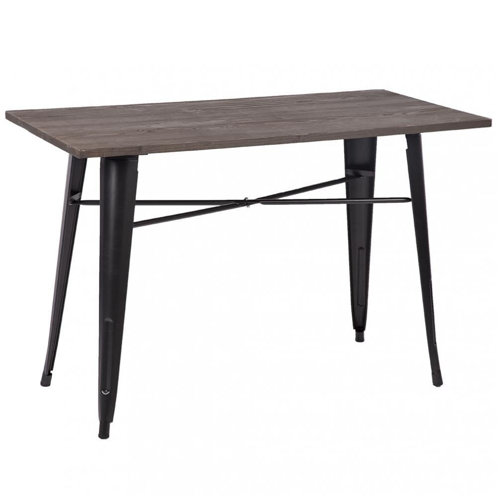 24"47" Metal Indoor-Outdoor Resturant Dining Table Wooden Coffee Table