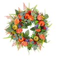 thumbnail image 1 of Corona para la puerta principal. Corona floral decorativa para la decoración del hogar y celebraciones estacionales., 1 of 6