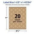 thumbnail image 6 of Avery Kraft Brown Hexagon Labels, 1-1/2" x 1-47/54", 500 Labels, 6 of 9