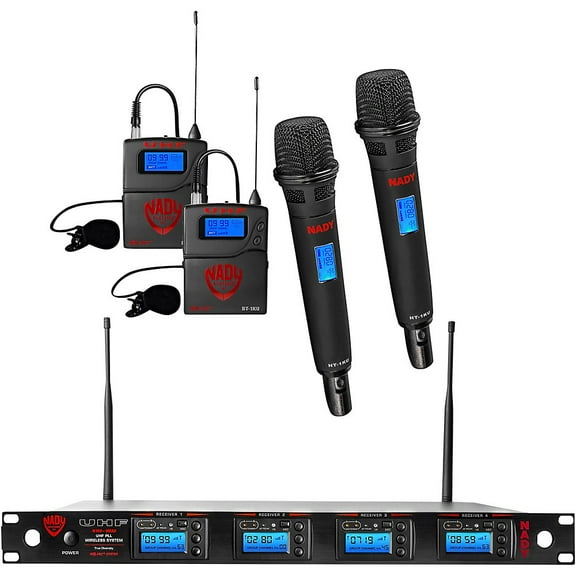 Nady 4W-1KU - Quad 1000-Channel Combo Wireless System