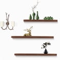 thumbnail image 4 of Wall Mounted Rustic Floating Shelves Wall Hanging Display Rack Decor Floating Shelves Wood Wall Shelf Home Bedroom Storage Rack B L, 4 of 13