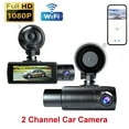 thumbnail image 4 of Bwiyojiz 4.76"Lx1.4"Wx1.69"H Dash Cam with Compact 3.16 Inch Screen 1080P Front and Interior Driving Recorder for Cars Infrared Night Vision Wide Angle Loop Recording APP Home, Plastic, Black, 4 of 6