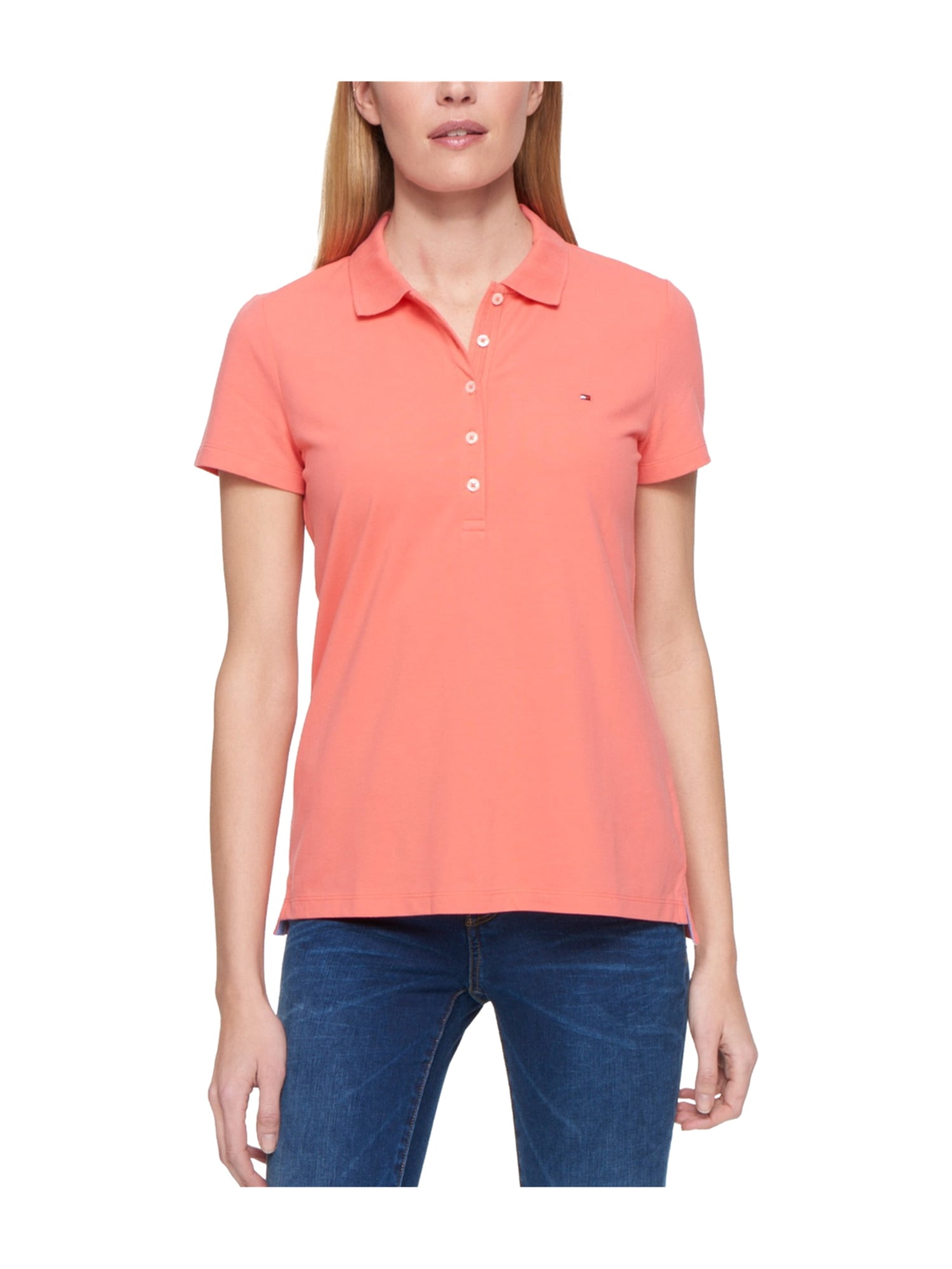 Tommy Hilfiger - Tommy Hilfiger Womens Basic Polo Shirt - Walmart.com ...