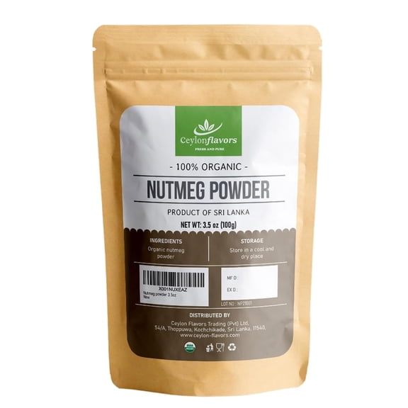 Organic Nutmeg Powder (3.5 oz), Premium Grade
