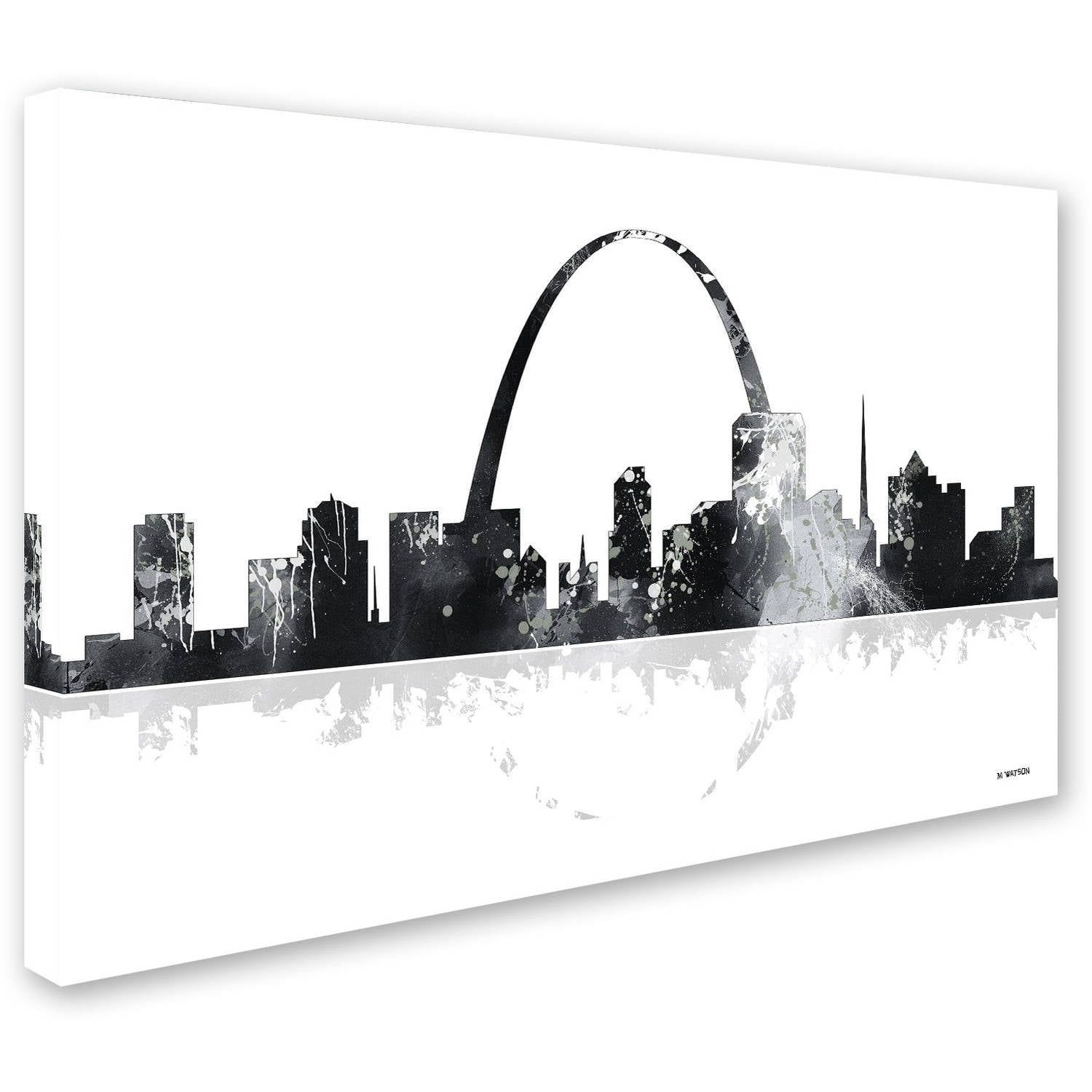 Trademark Fine Art "St Louis Missouri Skyline" Canvas Art by Marlene Watson
