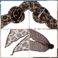 thumbnail image 3 of Unique Bargains 1 Pc Scarf Leopard Pattern Rose Neck Scarf Brown, 3 of 5