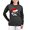 Charcoal, variant on CafePress - Christmas Mustach Women's Long Sleeve Dark T Shirt - Women's Long Sleeve Graphic Tee Casual Fit