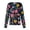 Black, variant on Scrub Jackets for Woman Long Sleeve Snap Front Lightweight Women's Medical Scrub Jackets Funny Floral Print Scrub Jackets Easy Care Soft Nursing Jacket Red XL
