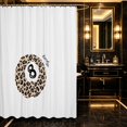 thumbnail image 2 of Erosebridal Eight Ball Shower Curtain 72Wx72L Single Bathroom Curtain, Leopard White, 2 of 5