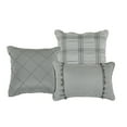thumbnail image 5 of HAOK Soft 7 piece Comforter Set Bed in A Bag, Needle Stitch Pinch Pleat Design, King, Grey, 5 of 6