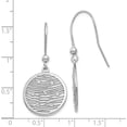 thumbnail image 4 of Solid Sterling Silver Polished Preciosa Crystal Earrings - 41mm- Made In Italy, 4 of 6