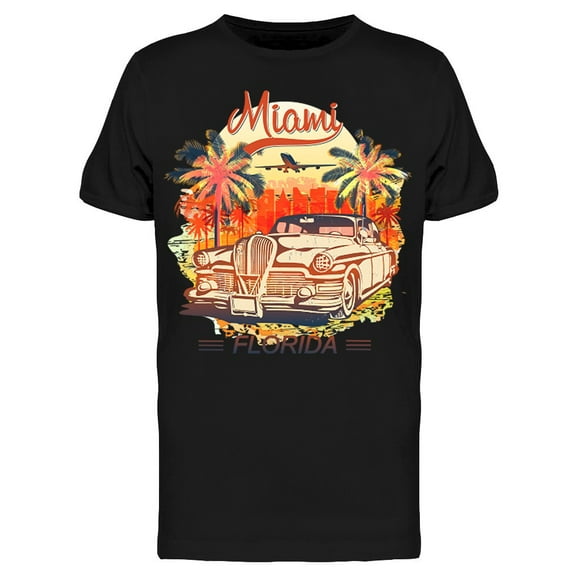 Cool Car, Miami T-Shirt Men -Image by Shutterstock, Male x-Large