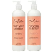 SheaMoisture Coconut and Hibiscus Shampoo and Conditioner for Thick Curly Hair, 2 pk./24 oz.