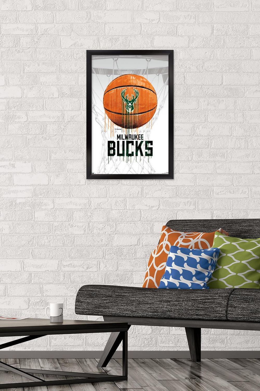 NBA Milwaukee Bucks - Drip Ball 20 Wall Poster