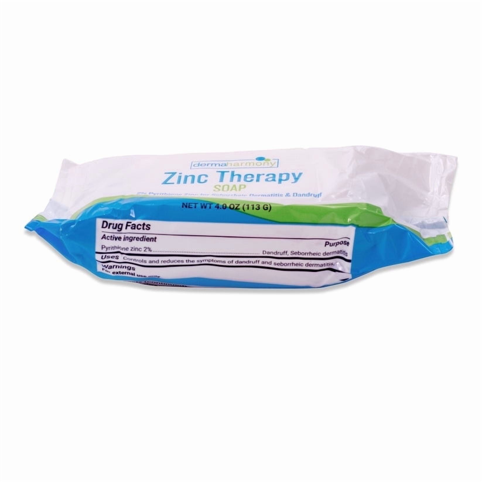 DermaHarmony 2% Pyrithione Zinc (ZnP) Bar Soap 4 oz for Seborrheic Dermatitis and Dandruff