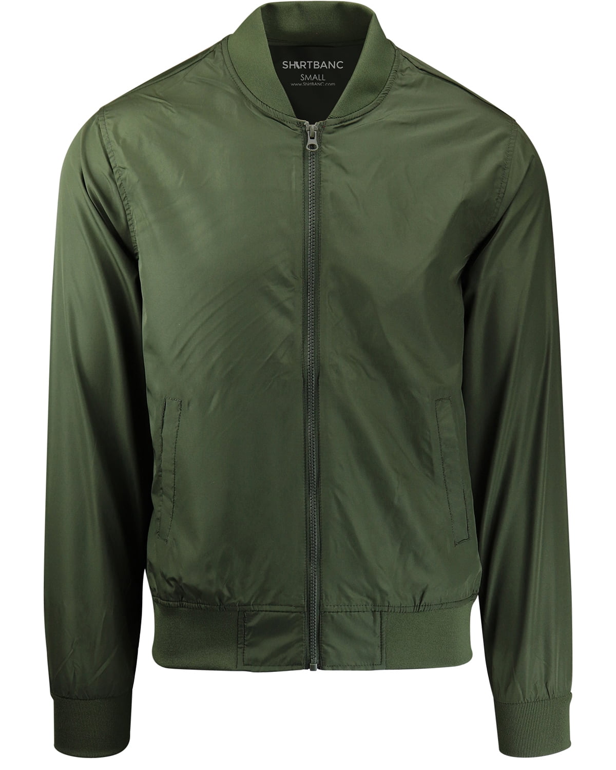 Shirtbanc Mens Windbreaker Bomber Jacket Ultra Thin Water Resistant Raincoat, Men's, Size: 2XL, Black