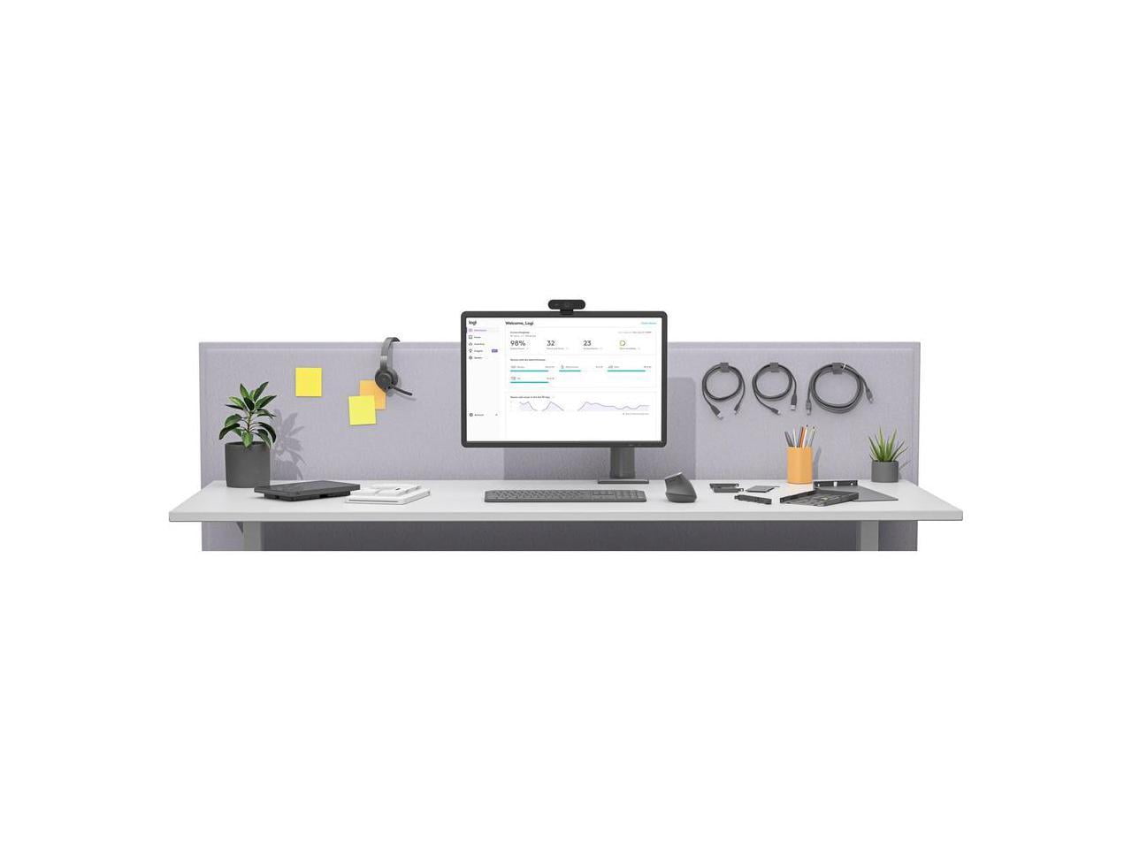 Logitech Tap Scheduler - 9.7" Width x 1.1" Depth x 6.5" Height - White - Glass