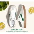 thumbnail image 6 of LUCKY STEP Comfort Mules Fashion Backless Slip On Sneakers Retro Casual Shoes,White/Green,Womens, 6 of 10