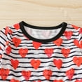 thumbnail image 5 of Odeerbi Baby Girls Clothes Toddler Outfit Spring Autumn Valentine's Day Long Sleeve Stripe Love Printed Shirt Top Trousers Suit Black, 5 of 8