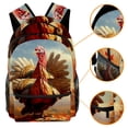thumbnail image 3 of Lightweight Backpack Thanksgiving Turkey School Bag Travel Laptop Daypack for Men Women Casual Rucksack, 3 of 6
