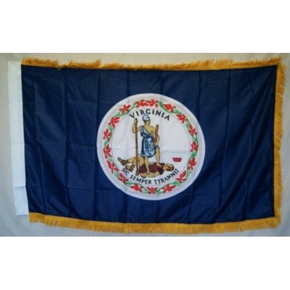 3x5 Virginia State Poly Nylon Sleeve w/ Fringe Flag 3'x5' Banner
