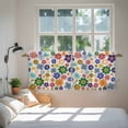 thumbnail image 3 of Retro Bohemia Floral Tier Curtains 24 Inch Length, Blue Purple Flowers Boho Style Beige Cafe Short Curtains for Bathroom Over Sink, Small Kitchen Curtain Light Filtering Drapes 2 Panels 27.5"Wx24"L, 3 of 8