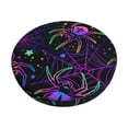 thumbnail image 2 of Xecao's Multi-colored Spiders Print Stool Covers offer stylish, washable protection for PU round bar stools, perfect for home or commercial use., 2 of 7