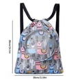 thumbnail image 2 of Drawstring Oxford Swim Backpack Water-Resistant Wet Separation Colorful Cute Animal Print Pvc Storage Bag Gifts For Boy Girl Children, 2 of 12
