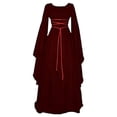 thumbnail image 1 of Robe Maxi Médiévale Renaissance d'Halloween pour Femmes, Costume Gothique, 1 of 3