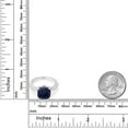 thumbnail image 5 of Gem Stone King 4.87 Ct Cushion Blue Sapphire White Created Sapphire 925 Sterling Silver Ring (Size 7), 5 of 6